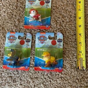 3 Paw Patrol Mini Figures Cake Topper Chase Marshall Rubble